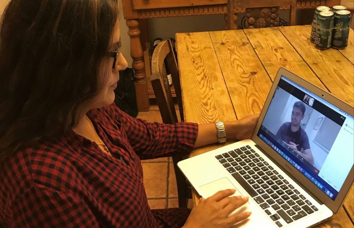 Silvia and Zoom Spanish lesson